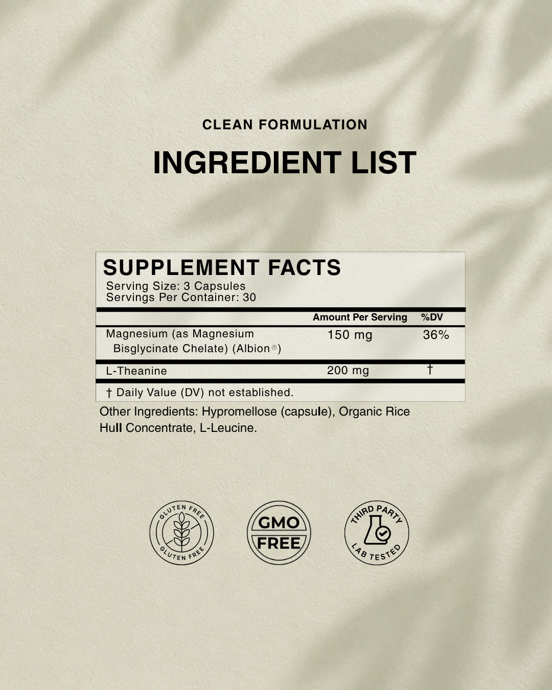Magnesium Bisglycinate + L-Theanine